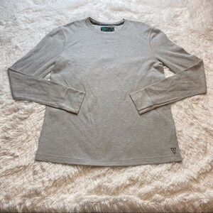 Vurt Gray Waffle Knit Thermal Crew Neck Shirt Size XL
